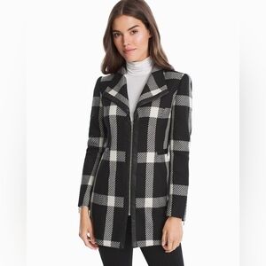 White House Black Market Plaid Coat